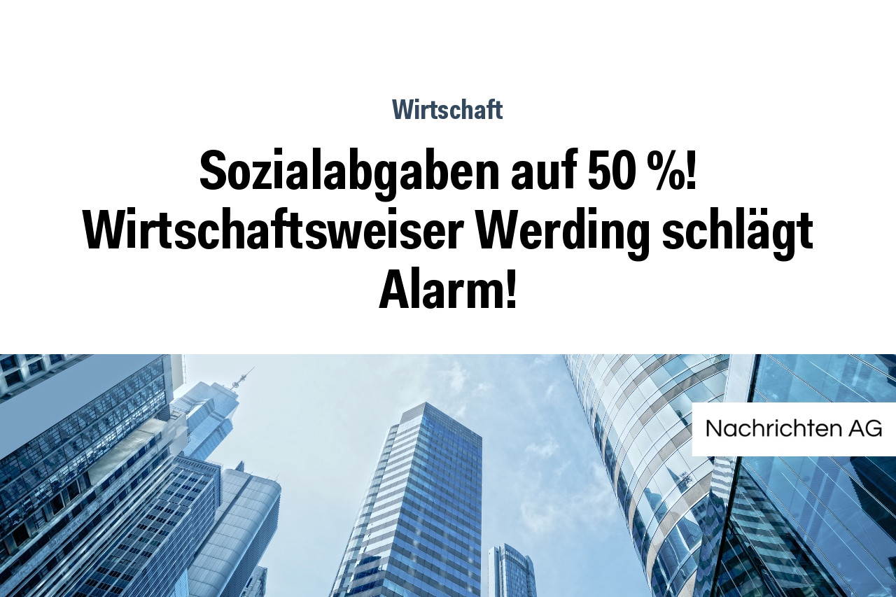 Sozialabgaben auf 50 %! Wirtschaftsweiser Werding schlägt Alarm!