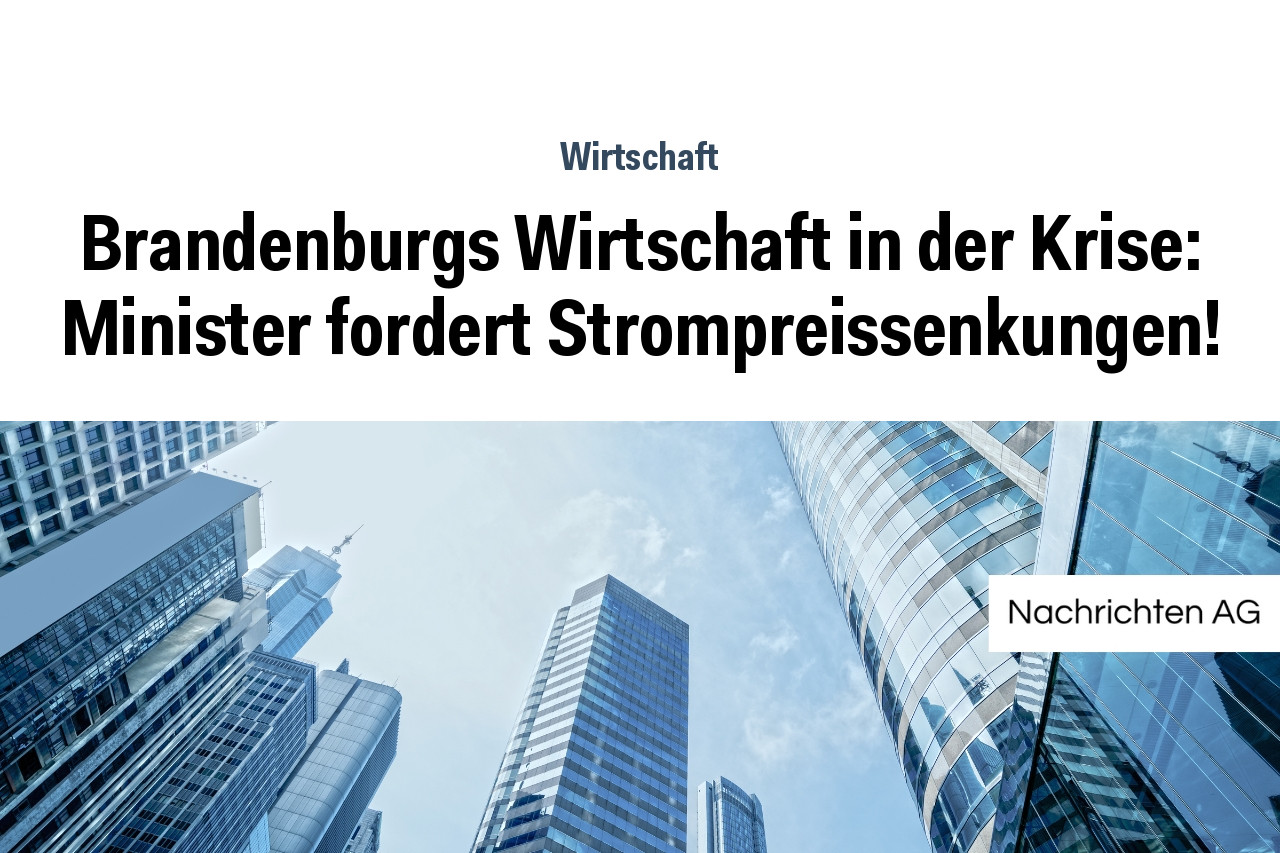 Brandenburgs Wirtschaft in der Krise: Minister fordert Strompreissenkungen!