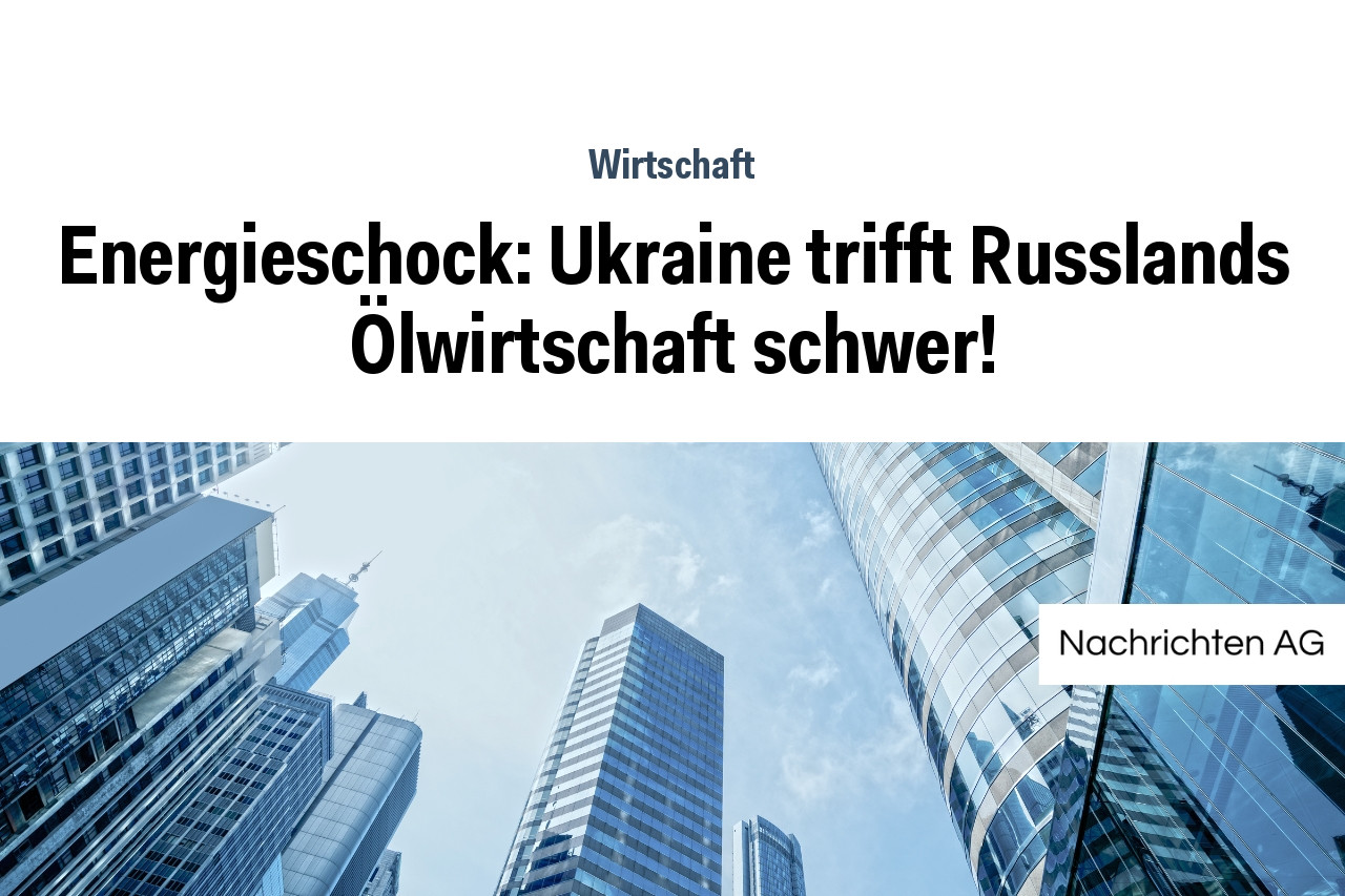 Energieschock: Ukraine trifft Russlands Ölwirtschaft schwer!